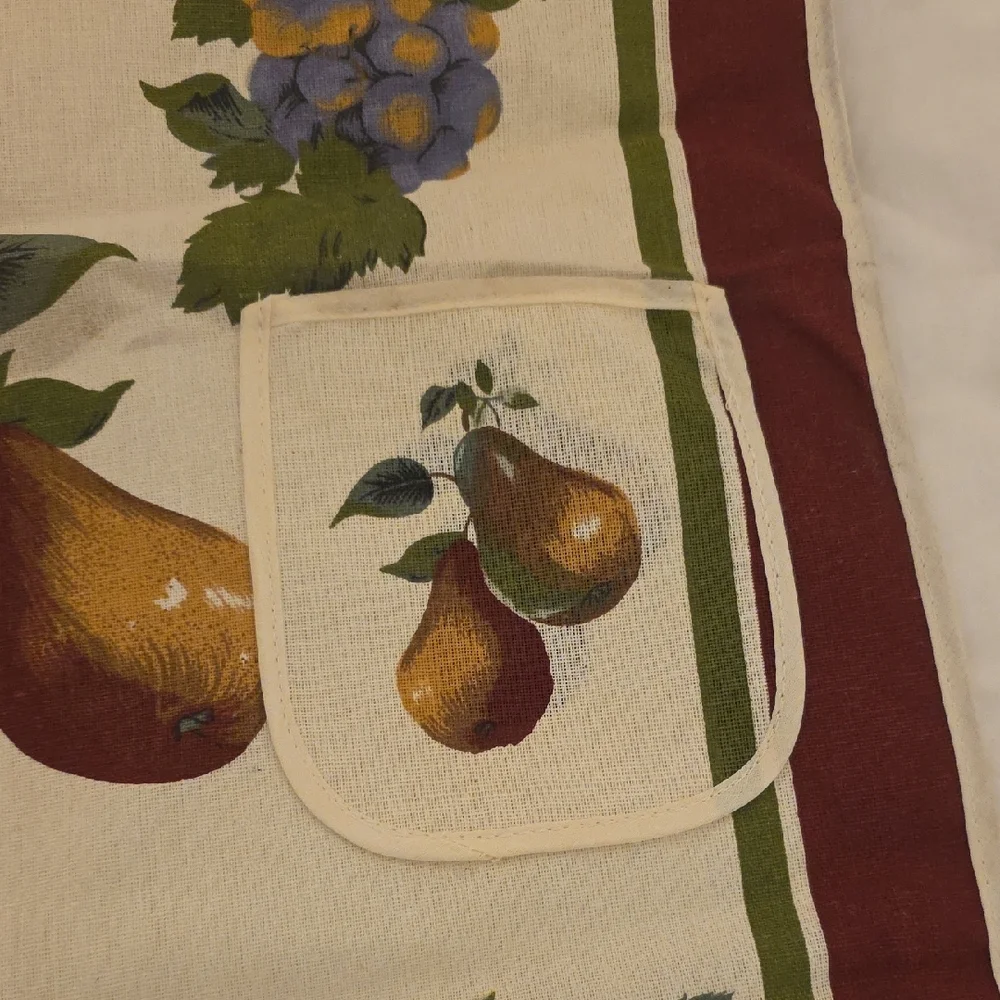 Fruit Pattern Apron with Pockets - Picture 3 of 7